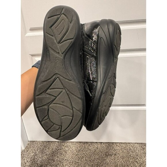 Semler Ladies Zip Up Shiny Black Ankle Sneaker Boots Size 7 EUC - Picture 7 of 8